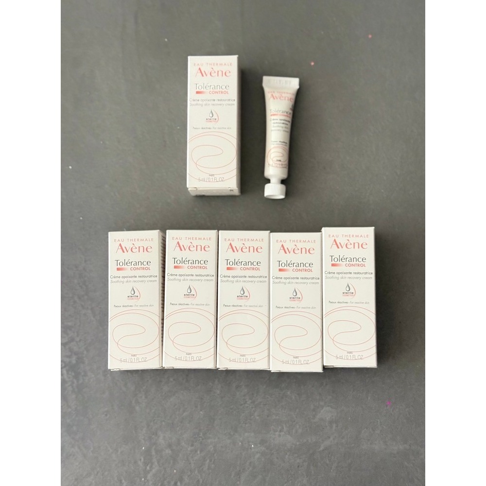 Lot of 6 Avene Tolerance Control Soothing Skin Recovery Cream 5ml Travel Size